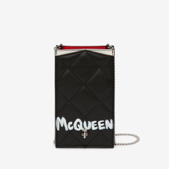 Alexander McQueen Graffiti Phone Case with Chain - Picture 1 of 5